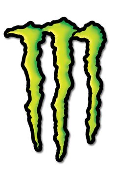 the monster logo is green and black