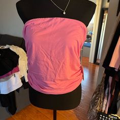 Brand New With Tags Never Used. Super Comfy, Stretchy, Cute. Strapless Summer Workout Tops, Stretch Bandeau Workout Tops, Casual Summer Tube Top For Workout, Casual Tube Top For Summer Workout, Casual Tube Top For Workout, Stretch Casual Tube Top For Workout, Casual Stretch Tube Top For Workout, Trendy Summer Tops From Target, Pink Tube Top