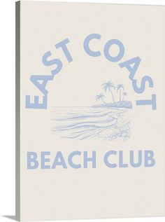 a white and blue sign that says east coast beach club