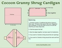 the instructions for how to make an origami cardigan with pictures on it