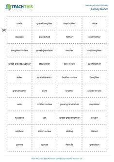 the printable worksheet for teaching with words and pictures to teach english language