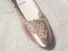 These shoes' are trimmed with a beautiful hand embroidered Champagne/gold embroidered color lace appliqués: have sequins and champagne color pearls, there's a gold threading that enhances this elegant shoes. Inner sole is soft man-made material, outer sole is leather. US Sizes: 5 to 10 (half sizes available) ; And *11 &12 SHOES RUN TRUE TO SIZE US Size: 6w, 6.5w, 7w, 7.5w, 8w, 8.5w, 9w, 9.5w, 10w and *11W & 12W please read below *And *11&12 for an additional cost of $15.00 COLORS: Wh Gold Low Heel Fitted Wedding Shoes, Gold Fitted Low Heel Wedding Shoes, Embellished Fitted Wedding Shoes With Closed Toe, Elegant Embroidered Wedding Shoes For Party, Gold Flat Heel Wedding Shoes For Formal Occasions, Gold Flat Heel Wedding Shoes, Elegant Embroidered Wedding Shoes For Evening, Elegant Embroidered Wedding Shoes, Fitted Flat Heel Wedding Shoes