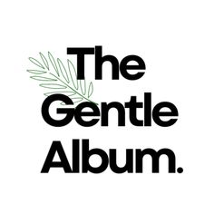 the gentle album logo with green leaves