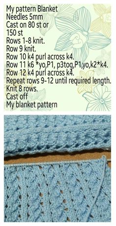 the crochet pattern is shown with instructions for how to knit it and how to use