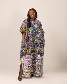 Embrace the fusion of beauty and goodness with the Odara Maxi Dress. This enchanting multicolour Bubu is truly one for the books and an absolute must-have. The Odara Maxi Dress is more than just a garment; it's a celebration of heritage and a testament to the beautiful goodness within. Adorn yourself with this dress and let its vibrant colours and flowing design speak to your unique style and grace. Please note: This gown fits all sizes, and it is available in regular and tall lengths. Fabric & Multicolor Batik Print Maxi Kaftan, Multicolor Maxi Length Batik Print Kaftan, Bubu Dress, Bubu Gown Styles, Dress African Print, Bleach Product, Dress African, Style And Grace, How To Dye Fabric