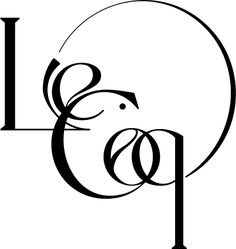 the letter g in black and white, with an elegant monogramic design on it