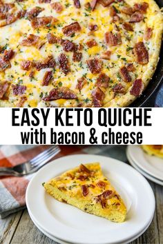 easy keto quiche with bacon and cheese