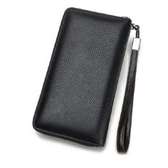 Main Material: Genuine Leather Genuine Leather Type: Cow Leather Item Length: 10.5 cm Item Type: Wallet Model Number: W8226-1 Item Height: 19.8 cm Material Composition: Cowhide Closure Type: zipper Wallet Length: Long Wallets: Organizer Wallets Pattern Type: Solid Item Width: 2.7 cm Decoration: NONE Gender: Men Item Weight: 0.3 kg Style: Fashion Lining Material: Polyester Color: Black, coffee Usage: Long Clutch Wallet/ Organizer/ Coin Purse Wallet Function: RFID Black Business Wallet With Zipper Pocket, Black Leather Wallets With Zipper Closure, Business Bifold Coin Purse With Zipper Closure, Business Bifold Coin Purse With Zipper, Black Bifold Wallet With Zipper Pocket, Black Rectangular Wallet With Zipper Closure, Black Bifold Coin Purse With Zipper, Formal Black Wallet With Zipper Closure, Black Leather Wallet With Zipper Pocket