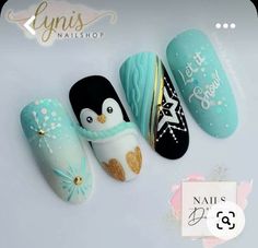 Penguin Nails, Nail Winter, Nail Envy, Winter Nail Art, Nails 2023, Winter Nail Designs