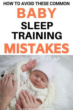 a baby sleeping on top of a blanket with the words how to avoid these common baby sleep