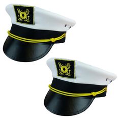 PRICES MAY VARY. This white yacht hat is great, it provides a classy look and serves as a cool costume accessory. This captain yacht hat has an embroidered anchor patch, plastic bill and gold braided rope. Adult size - approximately 22" inner circumfrance. Let everyone know that you are a nautical genius by wearing this adult white yacht cap! Great for cruises, vacations, sailing, pretend play, school perfermoances and more. Aweome accessory for your Halloween Costume! Sail in style with this Wh Nautical Bachelorette Theme, Sailor Hats, Nautical Bachelorette, Bride Hat, Crazy Hats, Nautical Party, Sailor Hat, Guys And Dolls, Pirate Hats