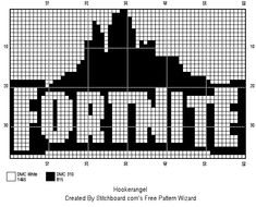 a cross - stitch pattern with the word's name in black and white on it