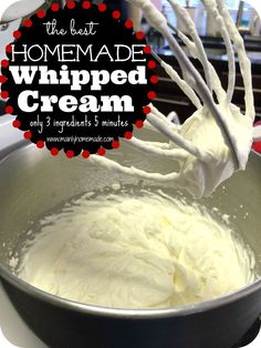 the best homemade whipped cream recipe is made with only 3 ingredients and it's ready to be eaten