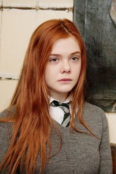 Elle Fanning Red Hair, Fanning Dakota, Slytherin Squad, Pansy Parkinson, High Quality Wigs, Long Red Hair, Ginny Weasley