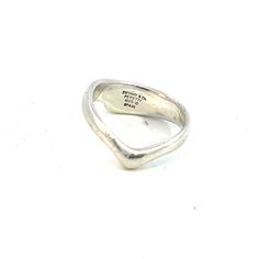 Authentic Tiffany & Co Estate Wave Ring By Elsa Peretti Size 6 Sterling Silver TIF567 TRUSTED SELLER SINCE 2002PLEASE SEE OUR HUNDREDS OF POSITIVE FEEDBACKS FROM OUR CLIENTS!!FREE SHIPPINGDETAILSStyle: WaveDesigner: Elsa PerettiRing Size: 6Metal: Sterling SilverMetal Purity: 925Weight: 4.73 GramsWe try to present our Tiffany estate items as best as possible and most have been newly polished some of the Tiffany items may have a natural patina As they are estate silver pieces. Please refer to the Elsa Peretti Ring, Elsa Peretti, Wave Ring, Tiffany And Co, Silver Pieces, Tiffany & Co., Metallic Silver, Ring Size, Fine Jewelry