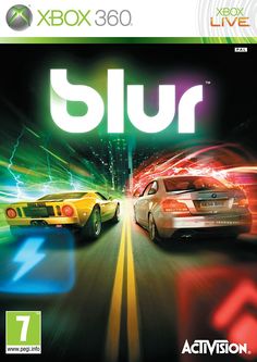 the box art for the game slur, which features two cars driving on a city street