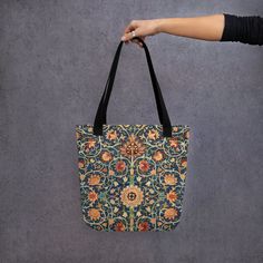 A spacious and trendy tote bag to help you carry around everything that matters.  * 100% spun polyester fabric * Bag size: 15″ × 15″ (38.1 × 38.1 cm) * Capacity: 2.6 US gal (10 l) * Maximum weight limit: 44lbs (20 kg) * Dual handles made from 100% natural cotton bull denim * Handle length 11.8″ (30 cm), width 1″ (2.5 cm) * The handles can slightly differ depending on the fulfillment location * Blank product components sourced from China This product is made especially for you as soon as you plac Artistic Tote Bag For Everyday, Artistic Everyday Tote Bag, Artistic Square Bags For Everyday Use, Artistic Green Tote Bag, Artistic Tote Shoulder Bag For Daily Use, Artistic Tote Shoulder Bag For Everyday Use, Artistic Square Bags For Daily Use, Artistic Square Bag For Daily Use, Artistic Large Capacity Tote Shoulder Bag