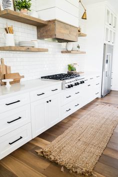 the kitchen is clean and ready for us to use in its new owner's home