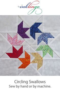 the cover of an article about circular quilts, with arrows in different colors and sizes