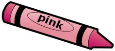 a pink pencil with the word pink written on it