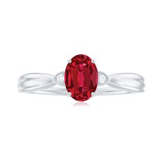 Product Details Indulge in the beauty of this exquisitely crafted Solitaire Ring. Its centerpiece is a stunning Oval Cut Created Ruby Solitaire, elegantly complemented by sparkling Round Shape Diamond stones. This ring exudes a charming appeal, making it a delightful choice for your beloved. A perfect symbol of love and affection that will captivate hearts. Product Information SKU SHP-RINGS0821185232 Width 3.8 mm Height 7 mm Weight 2.40 gm (Approximate) LAB CREATED RUBY INFORMATION No.of Stones 1 Pieces Total Weight 1.55 Carat (Approximate) Dimension(approx) Oval-6X8 mm-1 Pcs Color Red Cut Brilliant Shape Oval Setting Type Prong-Setting Quality Grade AAAA DIAMOND INFORMATION No.of Stones 2 Pieces Total Weight 0.02 Carat (Approximate) Dimension(approx) Round-1.30X1.30 mm-2 Pcs Color HI Cut Elegant Ruby Ring With Center Stone For Promise, Oval Ring With Lab-created Ruby And Accent Stones, Oval Lab-created Ruby Rings For Formal Occasions, Oval Ruby Ring For Wedding And Promise, Oval Lab-created Ruby Rings For Formal Events, Oval Lab-created Ruby Diamond Ring In White Gold, Elegant Promise Ring With Lab-created Ruby, Formal Lab-created Ruby Birthstone Ring With Accent Stones, Elegant Rings With Lab-created Ruby And Accent Stones