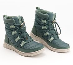 Be prepared for any outdoor adventure (even in wicked winter weather!) with these water-repellant nylon boots. From Ryka.