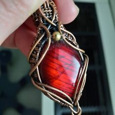 Red Fire Labradorite Pendant Copper Wire Wrapped Pendant Handmade Copper Jewelry Natural Gemstone Pendant Wire Wrapped Jewelry Gift for Her - Etsy Red Hand Wrapped Necklace As Gift, Hand Wrapped Red Necklace As Gift, Red Hand Wrapped Necklace For Gift, Red Hand Wrapped Jewelry Gift, Hand Wrapped Red Jewelry For Gift, Red Wire Wrapped Copper Jewelry, Red Copper Wire Wrapped Jewelry, Red Copper Wire Jewelry Gift, Red Natural Stone Crystal Pendant Necklace