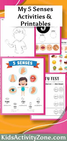 the five sensess worksheet for kids