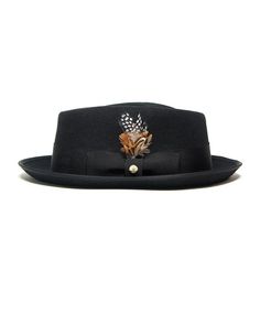 SG Braxton Porkpie - Black - Southern Gents Black Antlers, Black Suite, Trilby Fedora, Navy Tuxedos, Mens Hats Fashion, Pork Pie, Diamond Crown, Blazer Beige, Glen Plaid