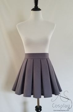 "This custom made pleat mini skirt is great for cosplay or everyday wear, It is made from machine washable 100% cotton fabric and features large, full puffy pleats. It is available in over 200 colors and is custom made in any size including plus sizes. Add a Matching Face Mask to Your Order! The masks ship in 1-2 days and you can preview the fabric in your color preference. https://www.etsy.com/listing/788750961/pleated-face-mask-any-solid-color The design for this skirt is cut in a semi circle Cute School Uniform Outfits, Cute School Uniform, Types Of Pleats, Pleated Skirt Pattern, Knife Pleated Skirt, School Uniform Skirts, Pleaded Skirt, Uniform Outfits, Pleats Skirt