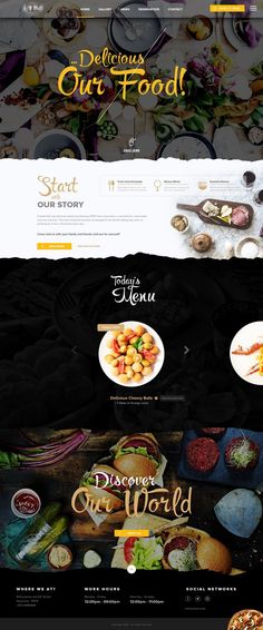 an image of a restaurant website design