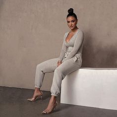 Seamless Women Bodysuits | Fashionsarah.com Gray Fitted V-neck Jumpsuits And Rompers, Fitted Bodysuit For Lounging, Fitted Gray Bodysuit For Loungewear, Gray Jumpsuits And Rompers For Fall Loungewear, Gray Bodysuit For Spring Loungewear, Gray Spring Bodysuit For Loungewear, Spring Gray Bodysuit For Loungewear, Spring Gray Loungewear Bodysuit, Fitted Loungewear Overalls