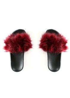 Faux Fur Slides | Burgundy – Vegan Fine Body Blow Dry Bar, Lingerie Accessories, Craft Studio, Online Fashion Boutique, Classic Outfits