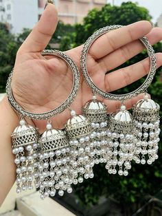 Jhumka Bangles, Beautiful Bangles, Jewelry Bangles, Dulhan Mehndi, Gifts Set, Boho Tote