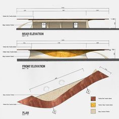 two diagrams showing the different sections of a building and how they are used to make it