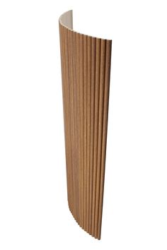 a close up of a tall wooden object on a white background with clippings