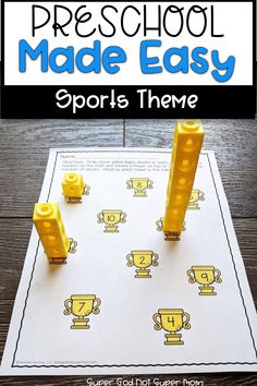 a printable made easy sports theme for preschool