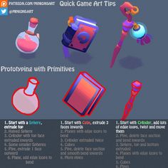 an info sheet describing how to use the game art tips