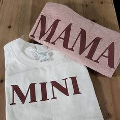 Mama & Mini Matching Tshirts Mother Daughter Unique Custom Tees Mama And Mini Phrase Graphic Tee Reflective Vinyl Design Kids White Cotton Tshirt Size Xs Kids Size Xl Adult Handmade New Without Tags Mama Matching Tee Bundle Save On Shipping Design In Premium Htv Vinyl Handmade: Vinyl Cut And Hand Pressed New Without Tags Listings Are Available To Purchase Individually In Separate Listing. Tags: Matching Family Set, Tees, Clothing, Cotton, Bundle And Save Mom And Daughter Matching Shirts, Shipping Design, Matching Tshirts, Mom And Daughter Matching, Mama And Mini, Htv Vinyl, Matching Tees, Vinyl Cut, Family Set