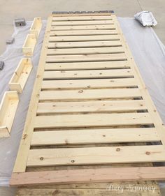 the bed frame is being made and ready to be built