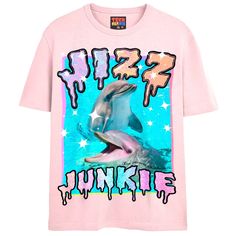 Splash around and have fun in this cute dolphin tee - super soft and comfy short sleeve tee NOTE: Garments are true to size with any band style tee. All of our models are wearing a size LARGE for the oversized look. 90s Inspired Sublimation Print Short Sleeve T-shirt, 90s Inspired Short Sleeve T-shirt With Funny Print, 90s Inspired Short Sleeve T-shirt With Sublimation Print, Cute Dolphin, Party Clothes, Stay Weird, Comfy Shorts, Short Set, Knit Collar