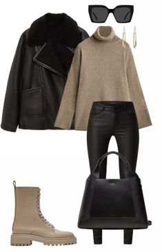 H&m Autumn Outfits, Casual Mum Outfit, Look Boho Chic, Mum Fashion, Black Leather Pants, Causual Outfits, Casual Fall Outfits