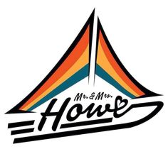 the logo for mr and mrs hope, which features a rainbow - colored sailboat