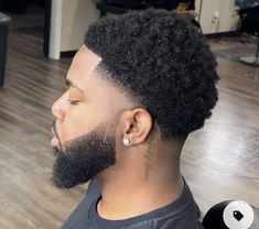 Nappy Fro Taper Men, Low Taper Fade Haircut Black, High Temp Fade, Afro Taper Fade, Afro Ideas, Black Hair Fade, Bape Cartoon, Afro Hair Fade, Afro Fade Haircut