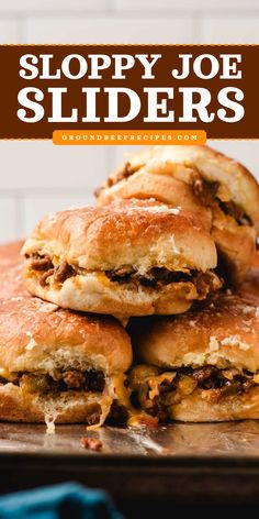 Look forward to these baked sloppy joe sliders! They're a perfect football party food idea. Not only are these mini sloppy joe sandwiches an easy game day recipe, but they are also delicious and fun to eat. Save this simple crowd-pleasing appetizer recipe! Sloppy Joe Sliders, Sliders Recipes Hawaiian Rolls, Sloppy Joes Sliders, Easy Slider Recipes, Sloppy Joes Easy, Sloppy Joes Recipe, Slider Buns, Hawaiian Rolls, Sloppy Joe