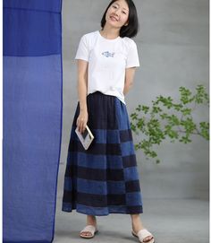 Elastic Waist Women Skirts Summer Simple Skirt,Organza fabric,soft and breathy,comfy and make you looks grace with this women cotton skirts.also could be made with any size. Material:Linen Size S waist: 64 cm hips:130 cm hem 240 cm length:84 cm M waist: 68 cm hips:134 cm hem 244 cm length:89 cm L waist:72 cm hips:138 cm hem 248 cm length:95 cm Shipping we ship worldwide the USPS takes about 10-15 days if you want a express shipping,please contact with us payment: we accept payment by PayPal and