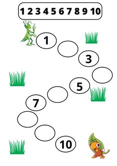 an image of numbers and plants for children to learn how to count them in the same place