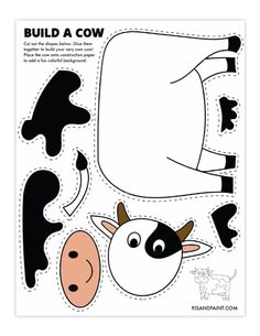 the cut out paper farm animals is ready to be used as a craft project for kids