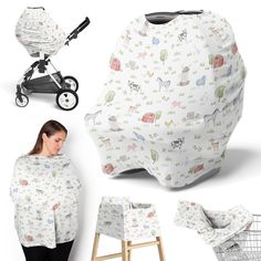 Farm Animals Sweet Jojo Designs stylish 5 in 1 baby cover makes the perfect versatile wrap that can be used for all your newborn essentials. This baby canopy can be used as a infant carseat cover or baby stroller cover to protect your little one from wind and provide shade and provide 360 degree coverage. Not only is it a baby breastfeeding cover for public feeding times, but it can also be used as a restaurant high chair cover for a clean and easy surface. The multi use cover can also be used a Baby Shopping Cart Cover, Watercolor Farmhouse, Baby Car Seat Cover, Baby Shopping Cart, Baby Carrier Cover, Baby Travel Gear, Baby Canopy, Breastfeeding Pillow, Breastfeeding Cover