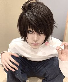 L Deathnote, Face Artwork, Snk Cosplay, Lgbt Art, Male Cosplay